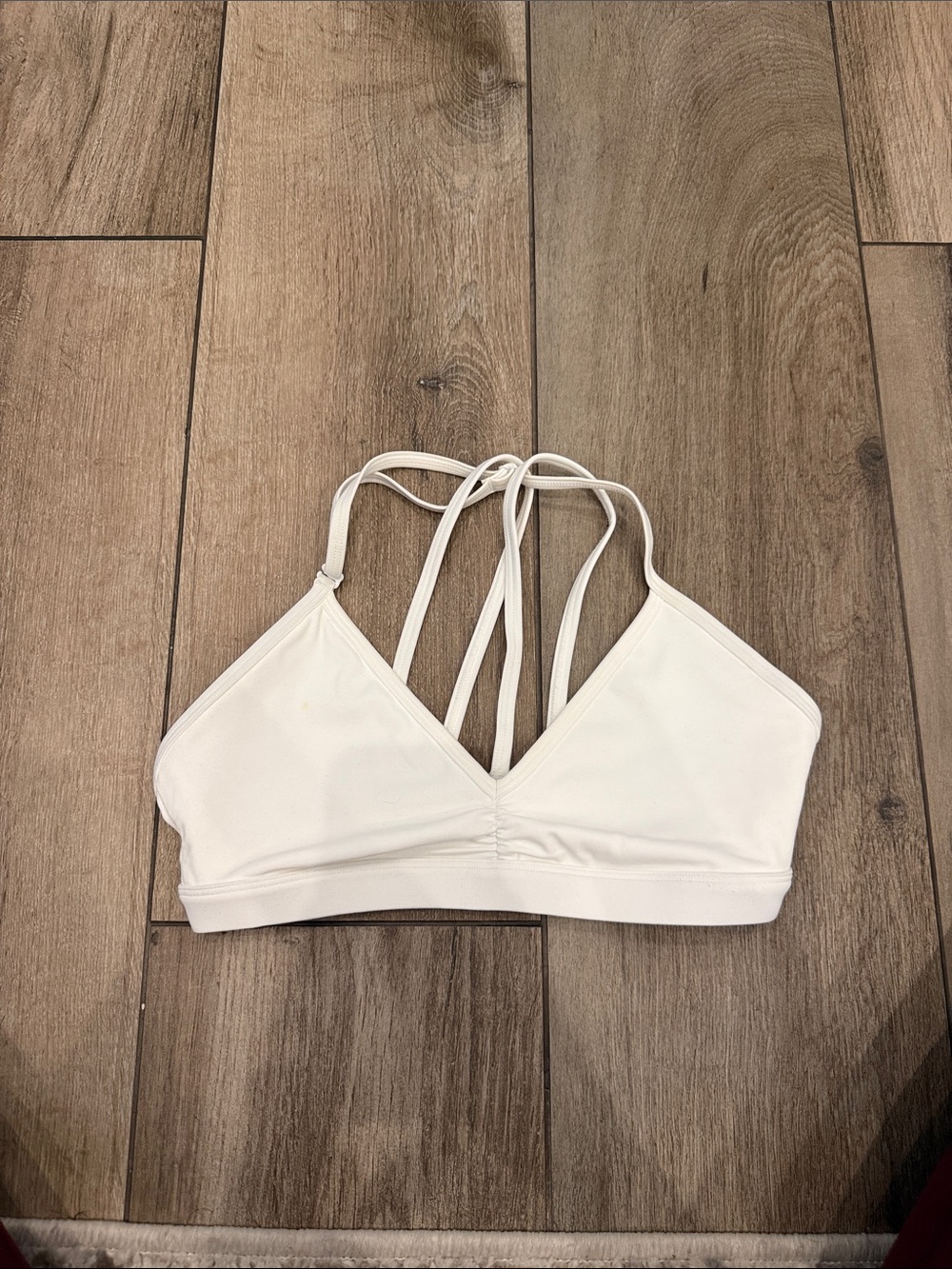 Strappy V-Neck Bralette - White